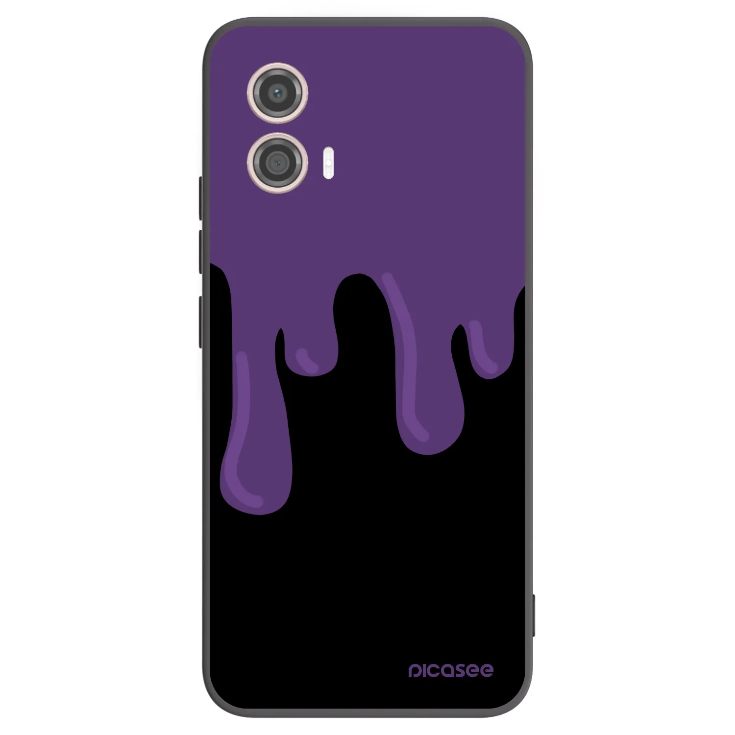 Picasee silikonski črni ovitek za Motorola Moto G53 5G - Purple spooky