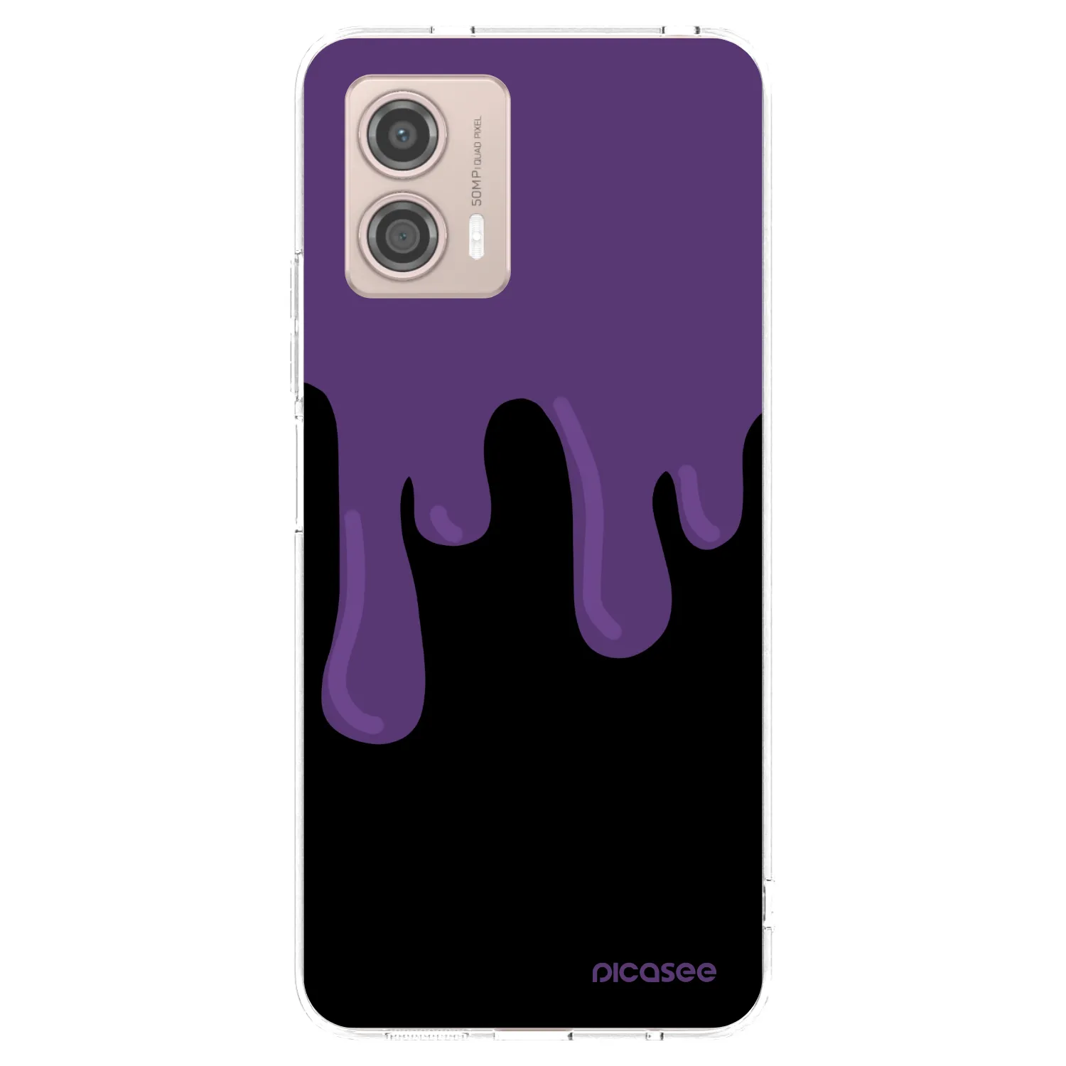 Picasee silikonski prozorni ovitek za Motorola Moto G53 5G - Purple spooky