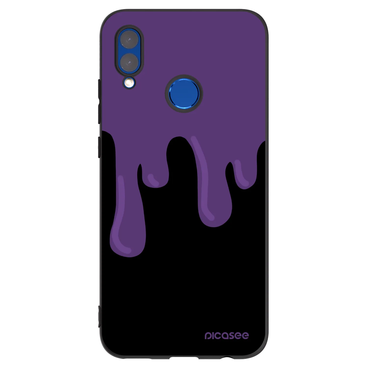 Picasee silikonski črni ovitek za Huawei P Smart 2019 - Purple spooky