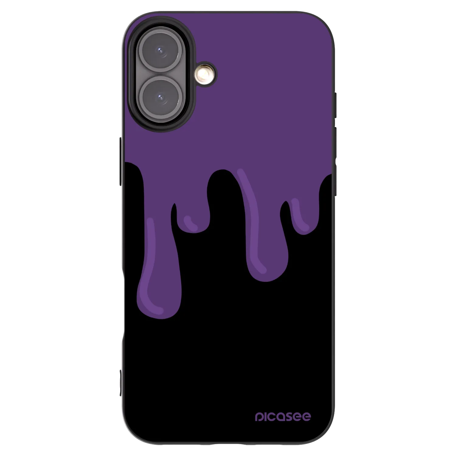Picasee silikonski črni ovitek za Apple iPhone 16 Plus - Purple spooky