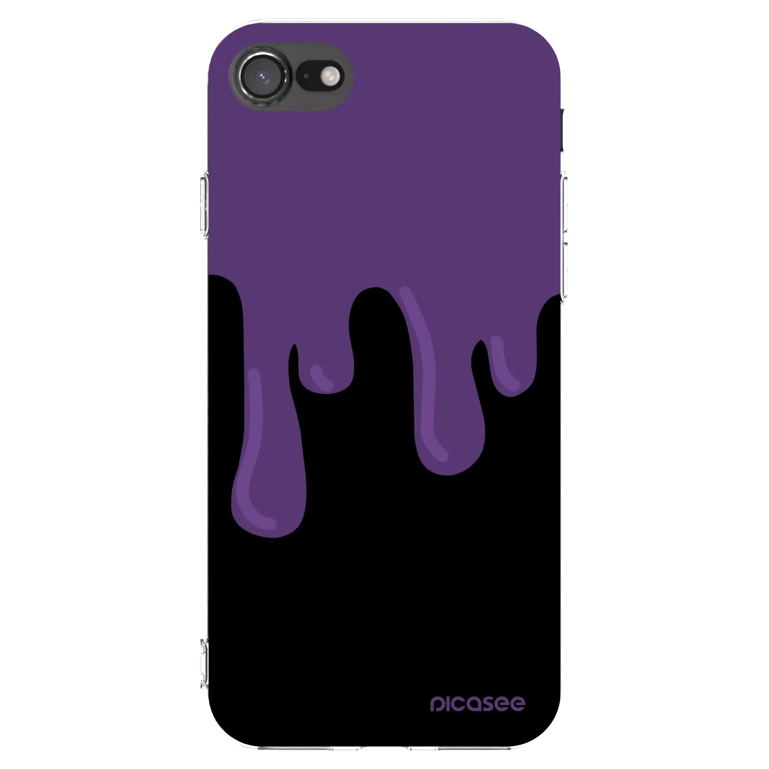 Picasee silikonski prozorni ovitek za Apple iPhone 7 - Purple spooky