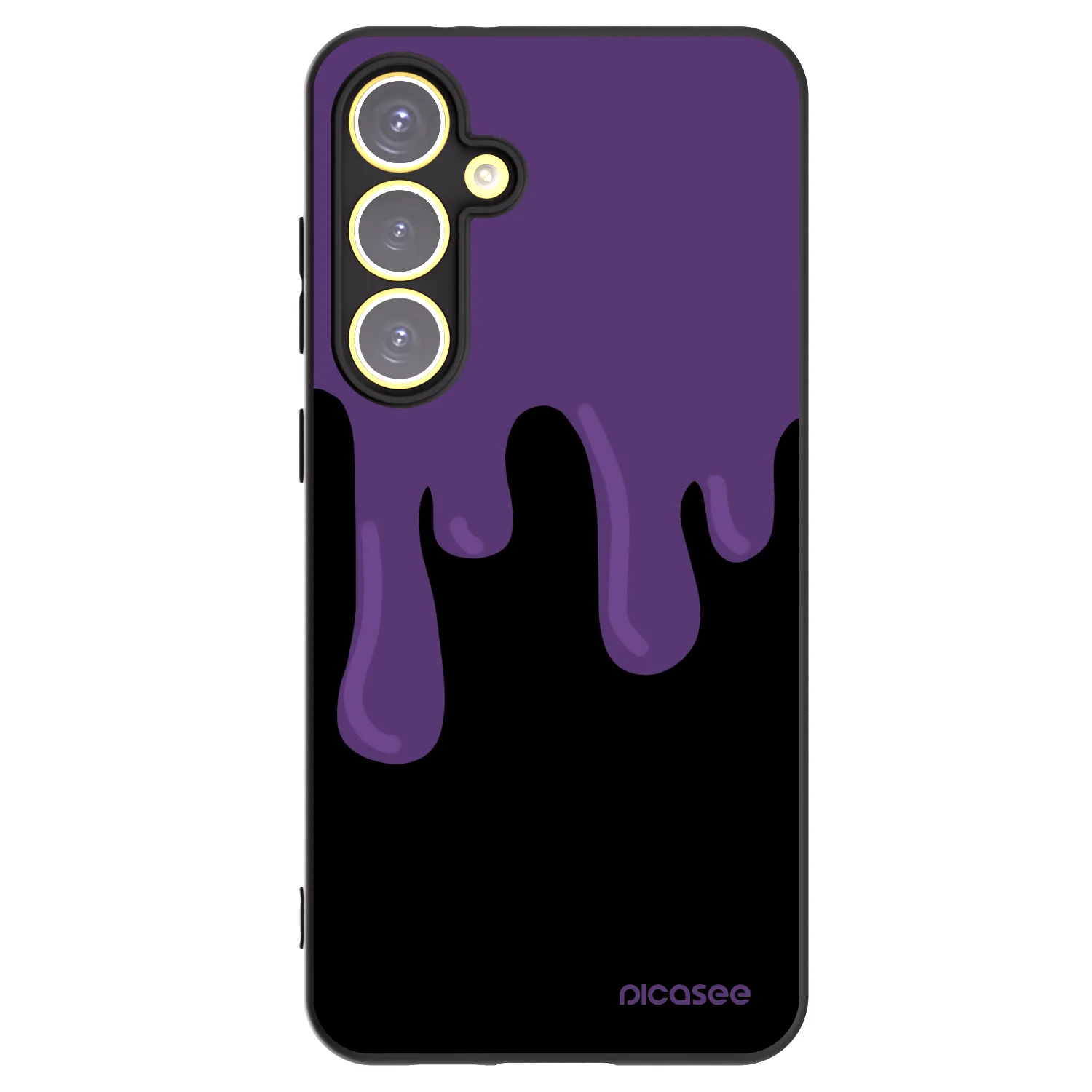 Picasee silikonski črni ovitek za Samsung Galaxy S24 FE S721B - Purple spooky