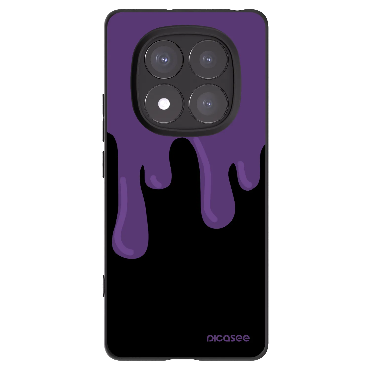 Picasee silikonski črni ovitek za Xiaomi Redmi Note 14 Pro+ 5G - Purple spooky