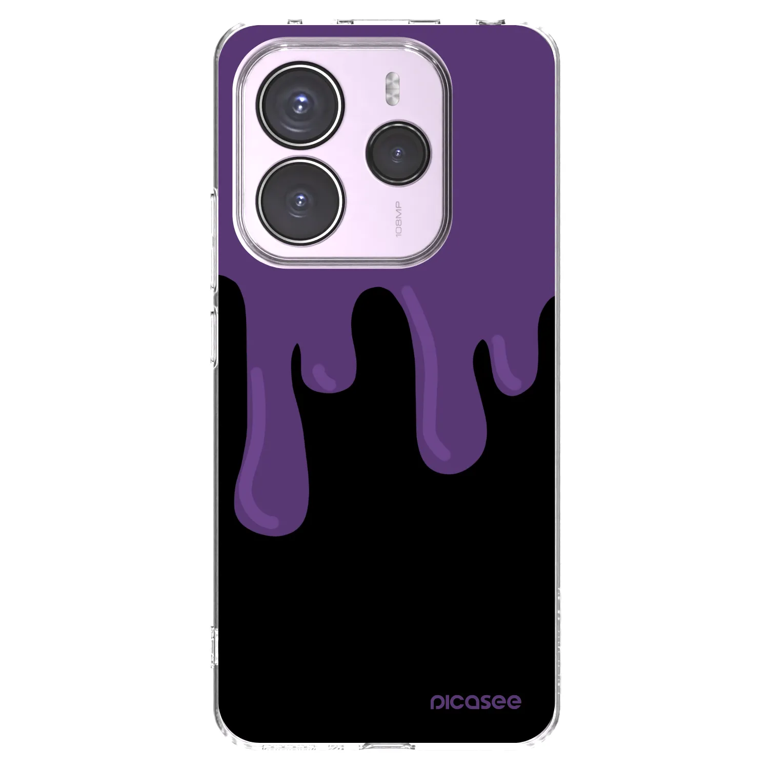 Picasee silikonski prozorni ovitek za Xiaomi Redmi Note 14 5G - Purple spooky