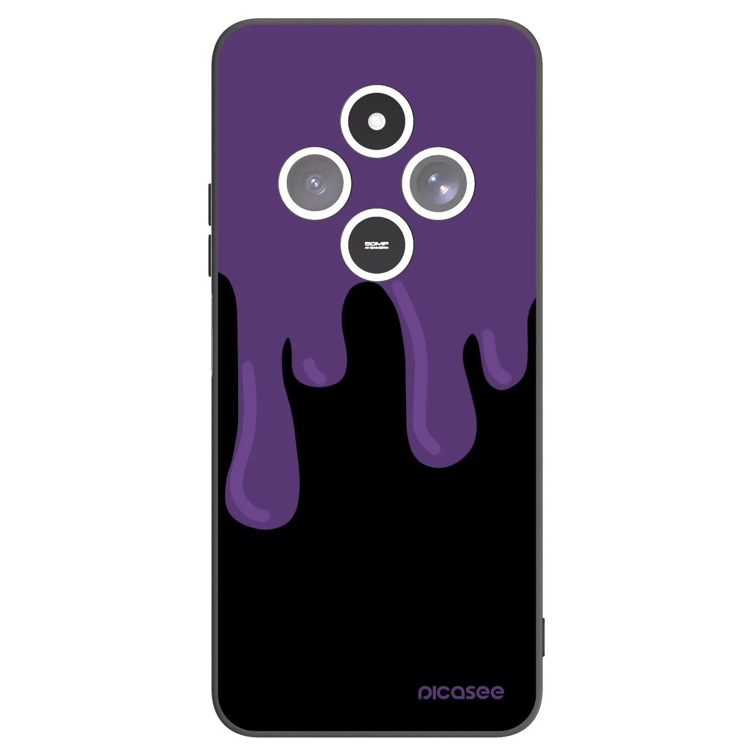 Picasee silikonski črni ovitek za Xiaomi Redmi 14C - Purple spooky