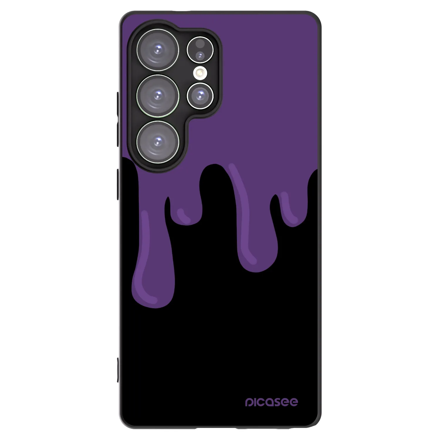 Picasee silikonski črni ovitek za Samsung Galaxy S25 Ultra 5G - Purple spooky