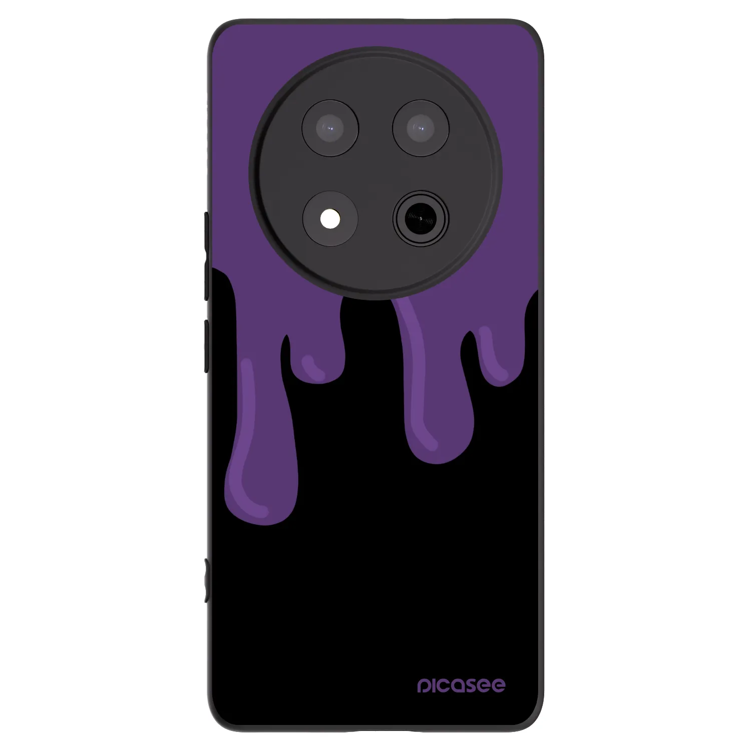 Picasee silikonski črni ovitek za Honor Magic7 Lite 5G - Purple spooky