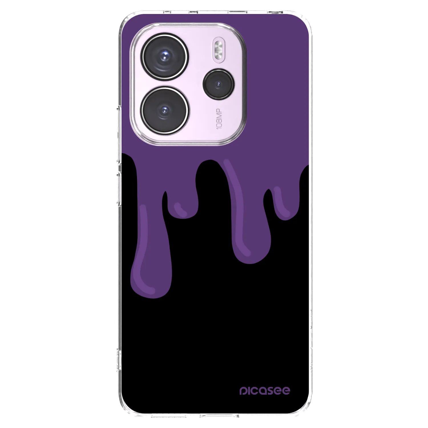 Picasee silikonski prozorni ovitek za Xiaomi Redmi Note 14 4G - Purple spooky