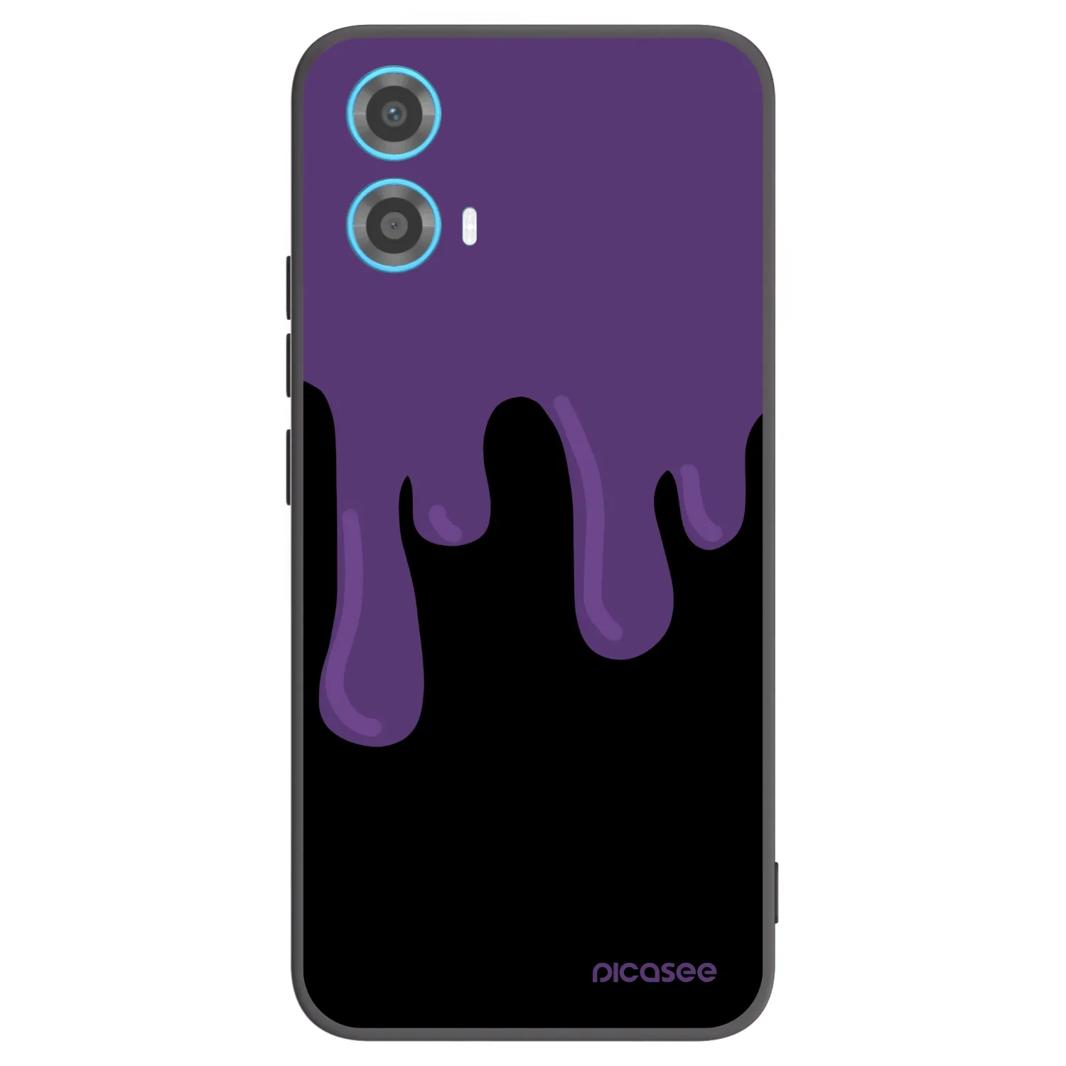 Picasee silikonski črni ovitek za Motorola Moto G34 5G - Purple spooky