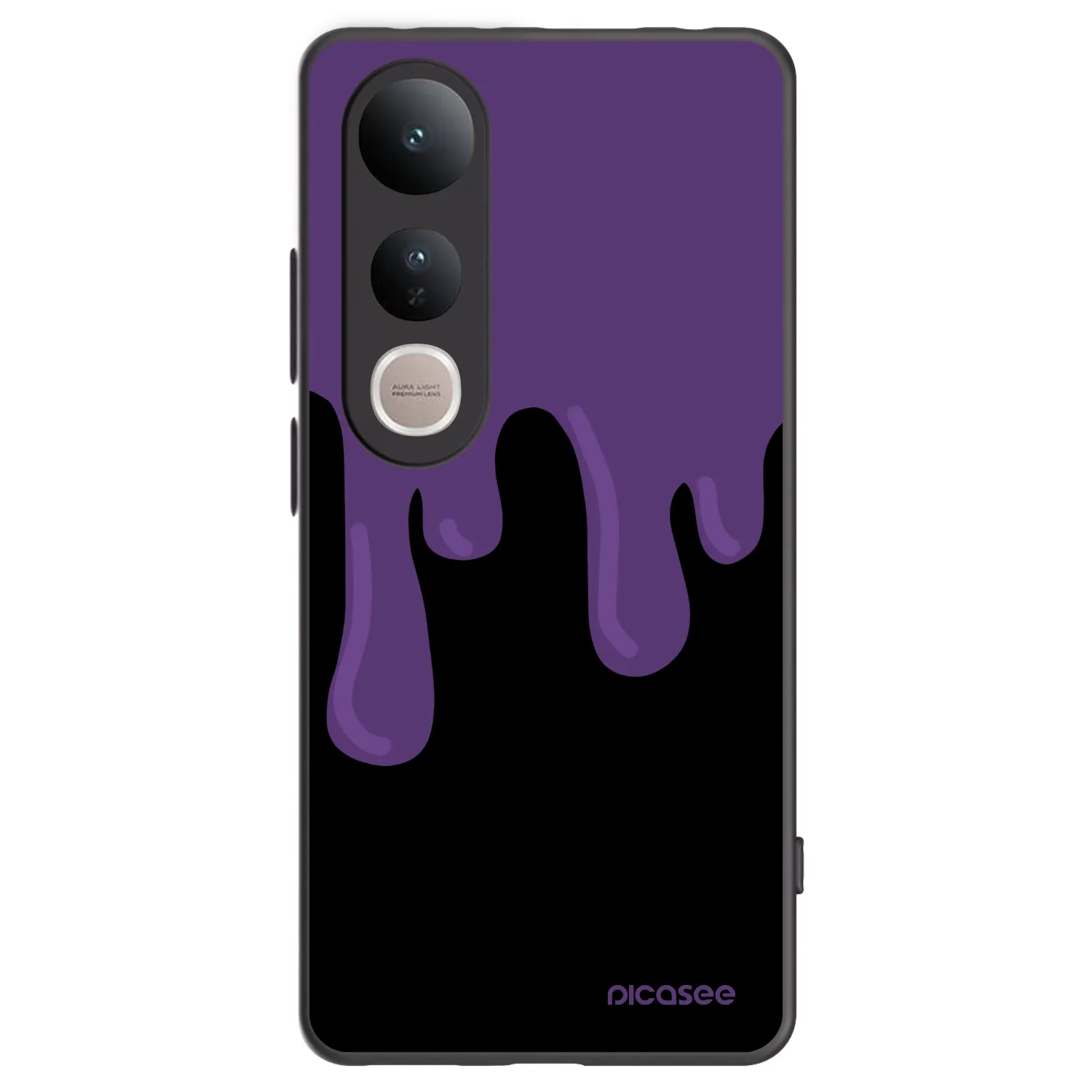 Picasee silikonski črni ovitek za Vivo V50 Lite 5G - Purple spooky