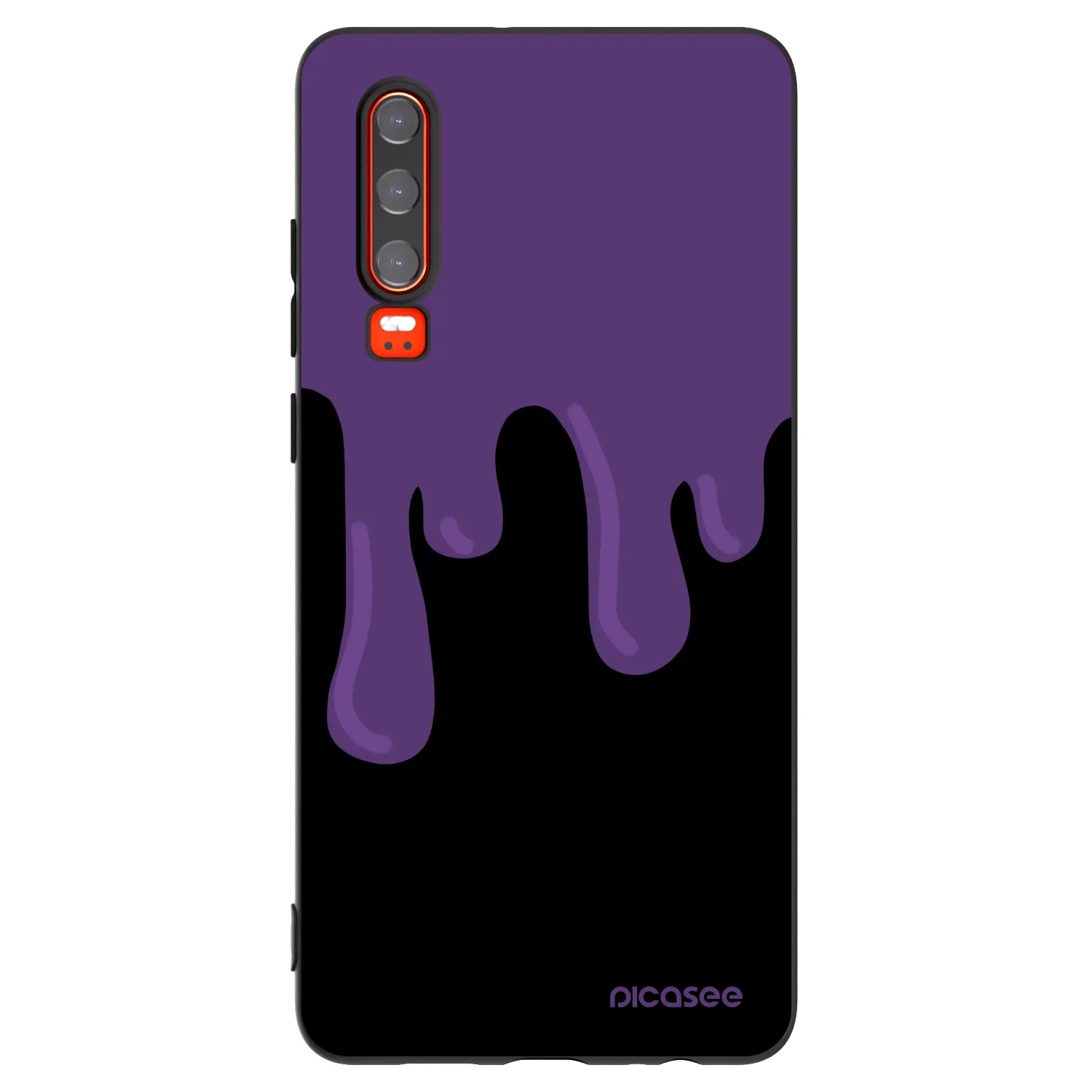 Picasee silikonski črni ovitek za Huawei P30 - Purple spooky