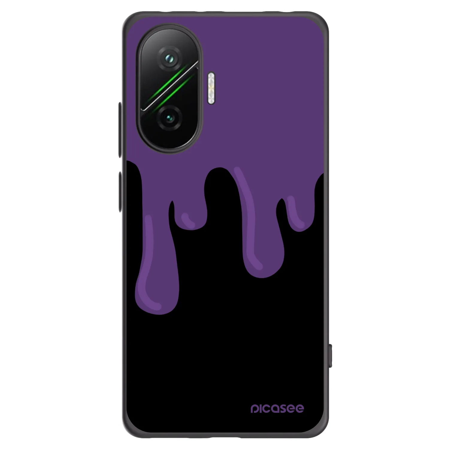 Picasee silikonski črni ovitek za Xiaomi Poco F7 5G - Purple spooky