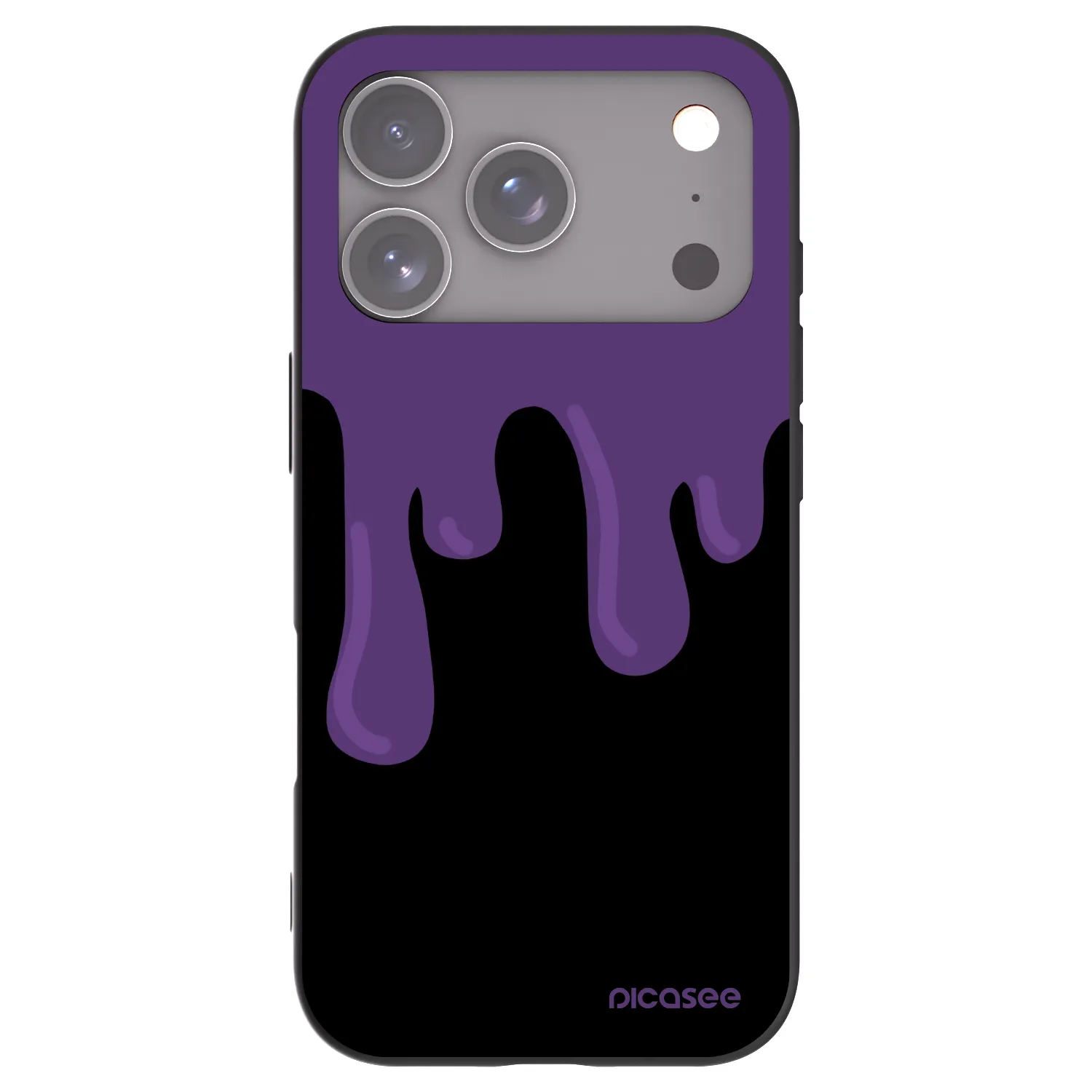 Picasee silikonski črni ovitek za Apple iPhone 17 Pro - Purple spooky