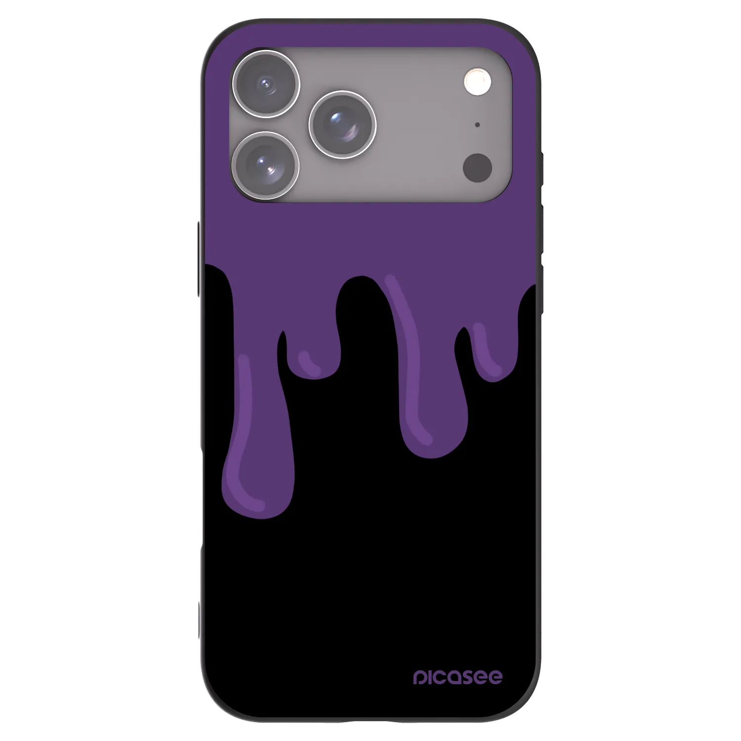 Picasee silikonski črni ovitek za Apple iPhone 17 Pro Max - Purple spooky