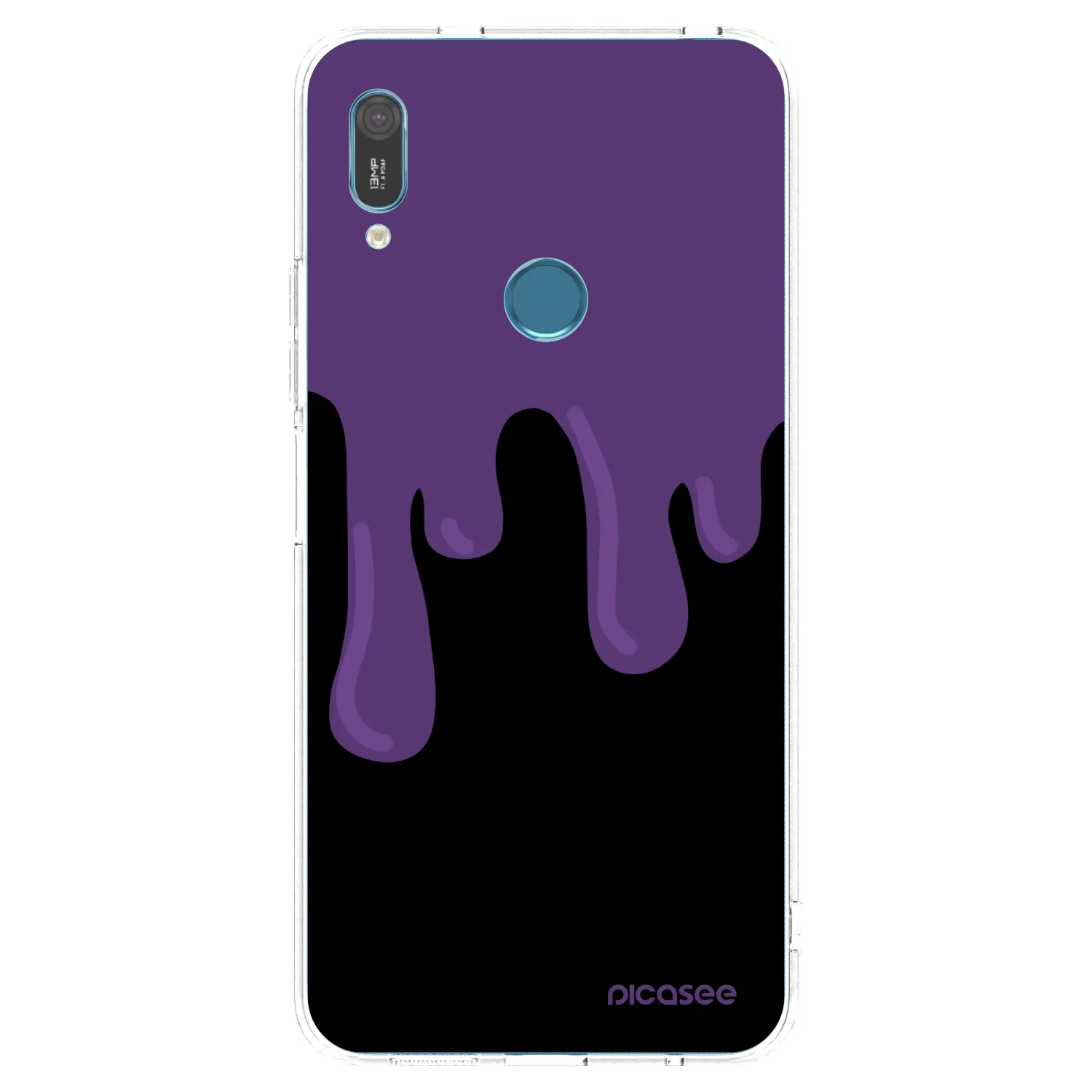 Picasee silikonski prozorni ovitek za Huawei Y6 2019 - Purple spooky