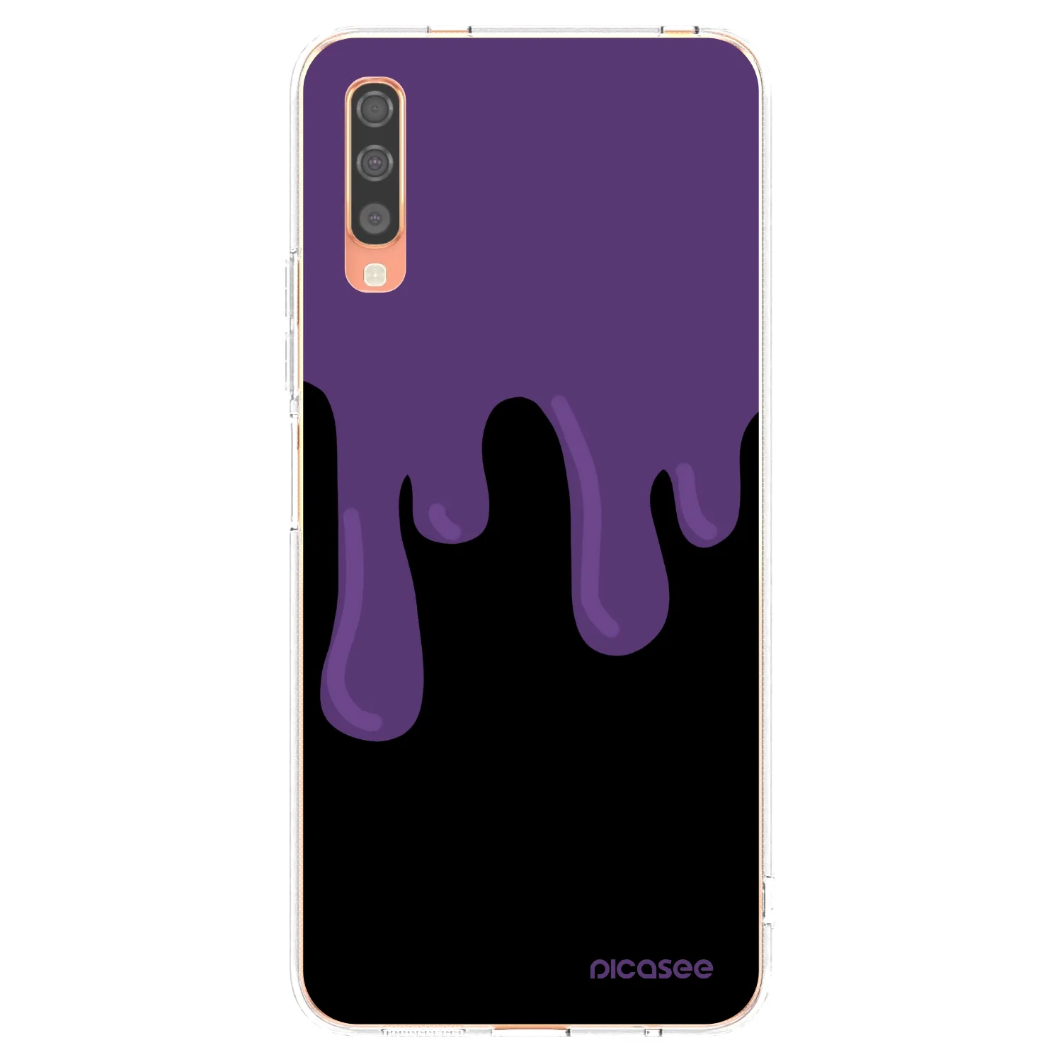 Picasee silikonski prozorni ovitek za Samsung Galaxy A70 A705F - Purple spooky