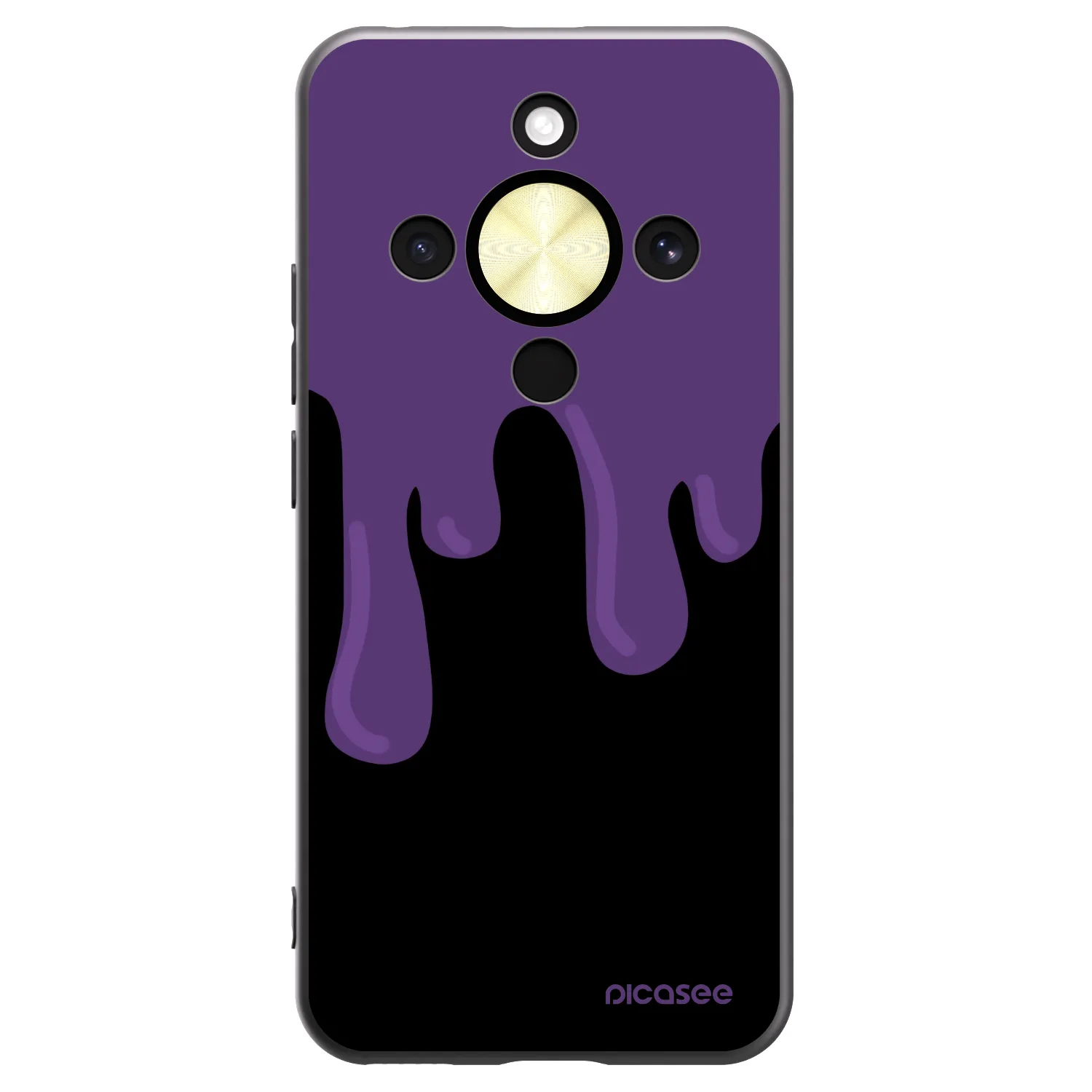Picasee silikonski črni ovitek za Honor Magic8 Lite 5G - Purple spooky