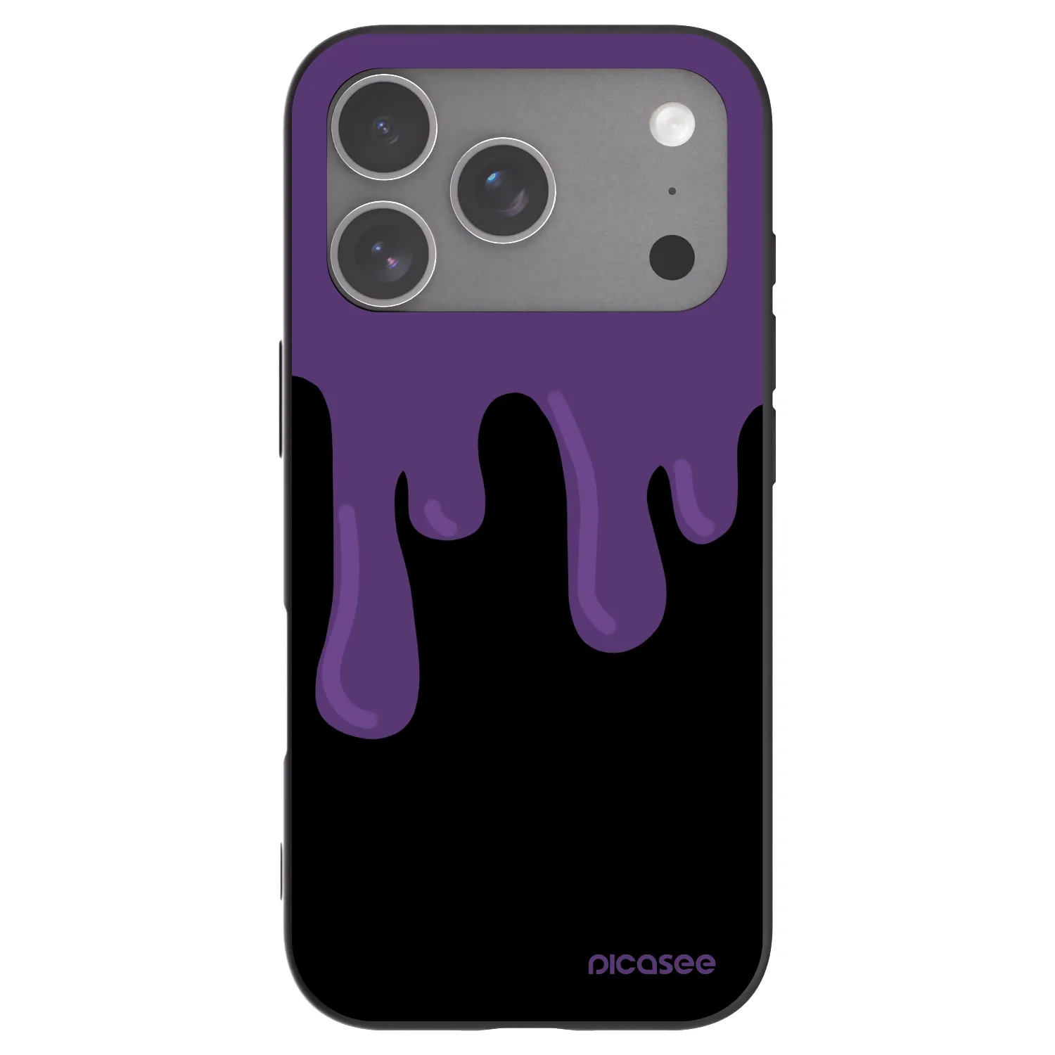 Picasee silikonski črni ovitek za Apple iPhone 18 Pro - Purple spooky