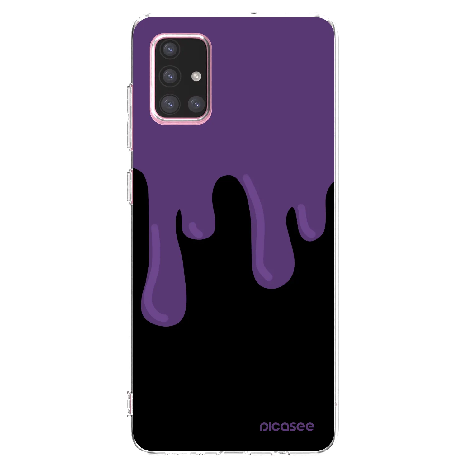 Picasee silikonski prozorni ovitek za Samsung Galaxy A71 A715F - Purple spooky