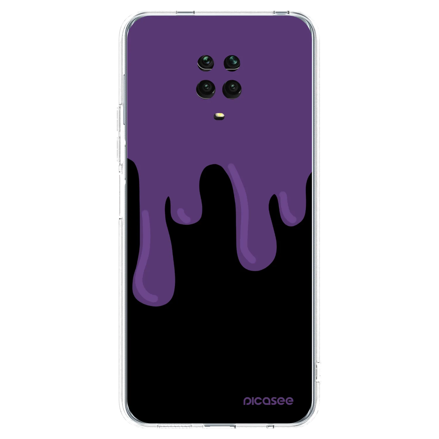 Picasee silikonski prozorni ovitek za Xiaomi Redmi Note 9 Pro - Purple spooky