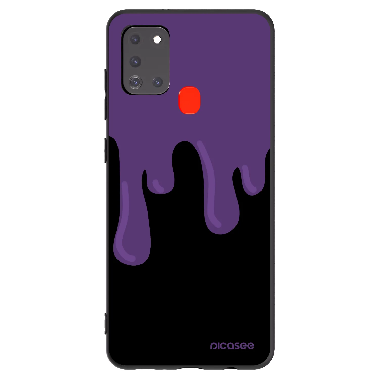 Picasee silikonski črni ovitek za Samsung Galaxy A21s - Purple spooky