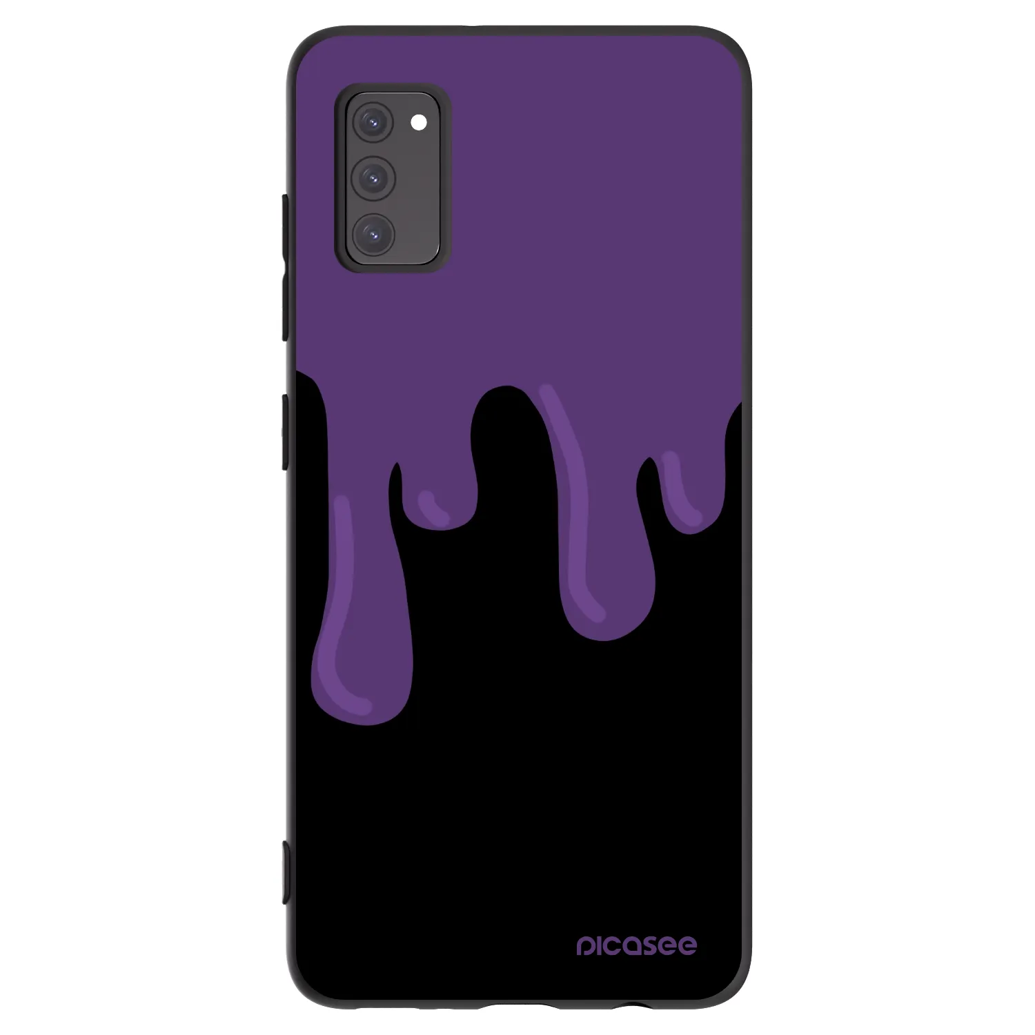 Picasee silikonski črni ovitek za Samsung Galaxy A41 A415F - Purple spooky