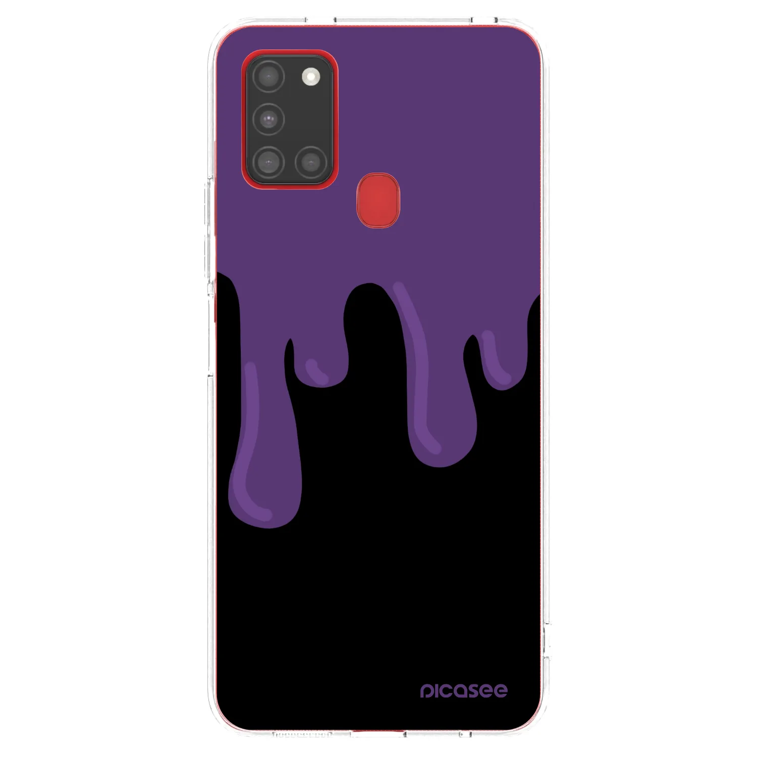 Picasee silikonski prozorni ovitek za Samsung Galaxy A21s - Purple spooky