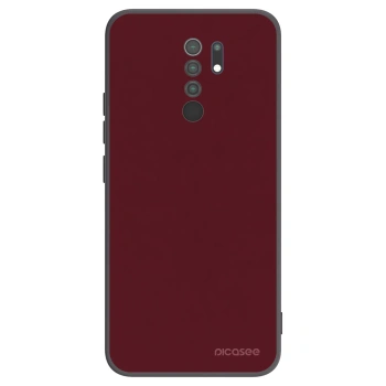 Picasee silikonski črni ovitek za Xiaomi Redmi 9 - Burgundy red
