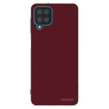Picasee silikonski prozorni ovitek za Samsung Galaxy A12 A125F - Burgundy red