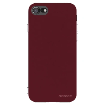 Picasee silikonski prozorni ovitek za Apple iPhone SE 2022 - Burgundy red