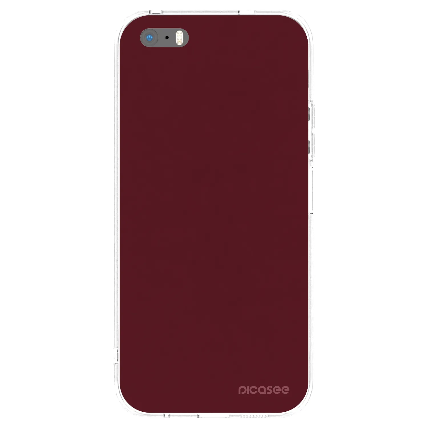 Picasee silikonski prozorni ovitek za Apple iPhone 5/5S/SE - Burgundy red