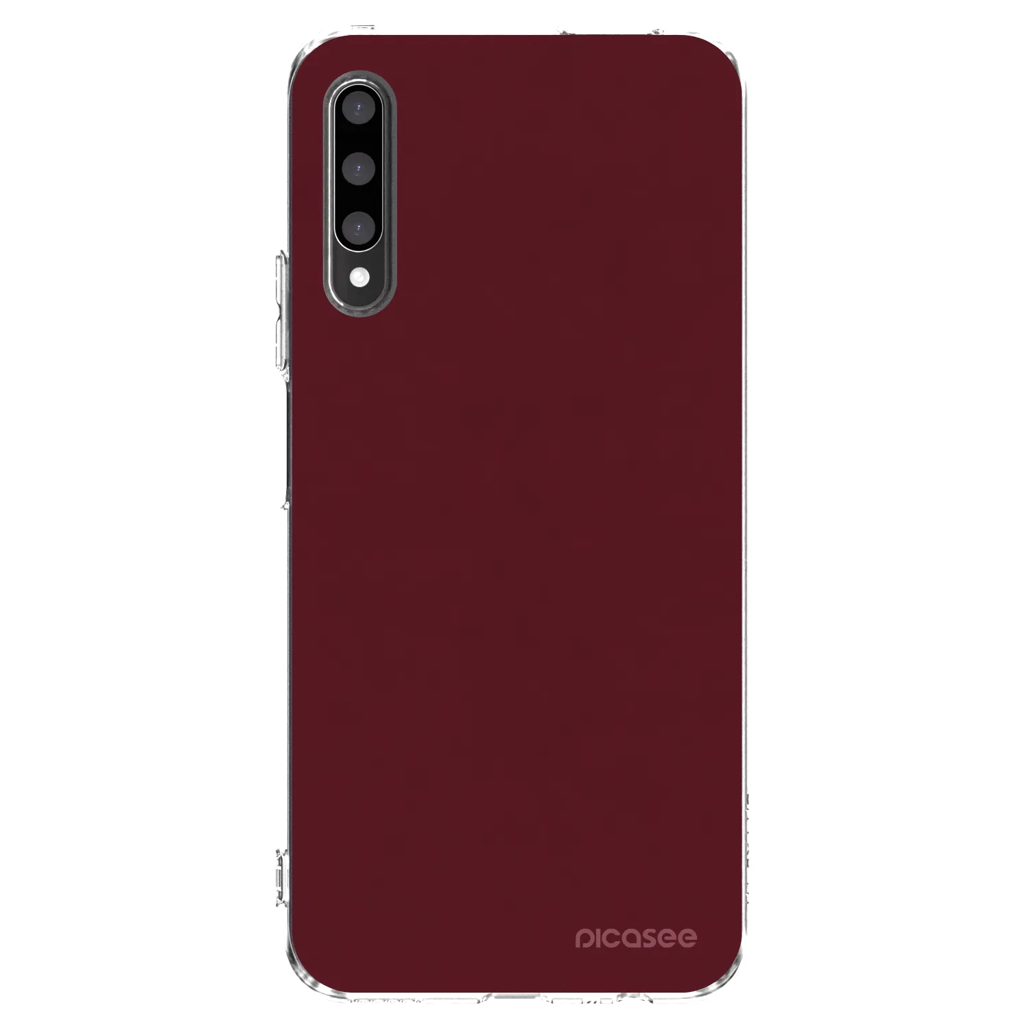 Picasee silikonski prozorni ovitek za Honor 9X Pro - Burgundy red