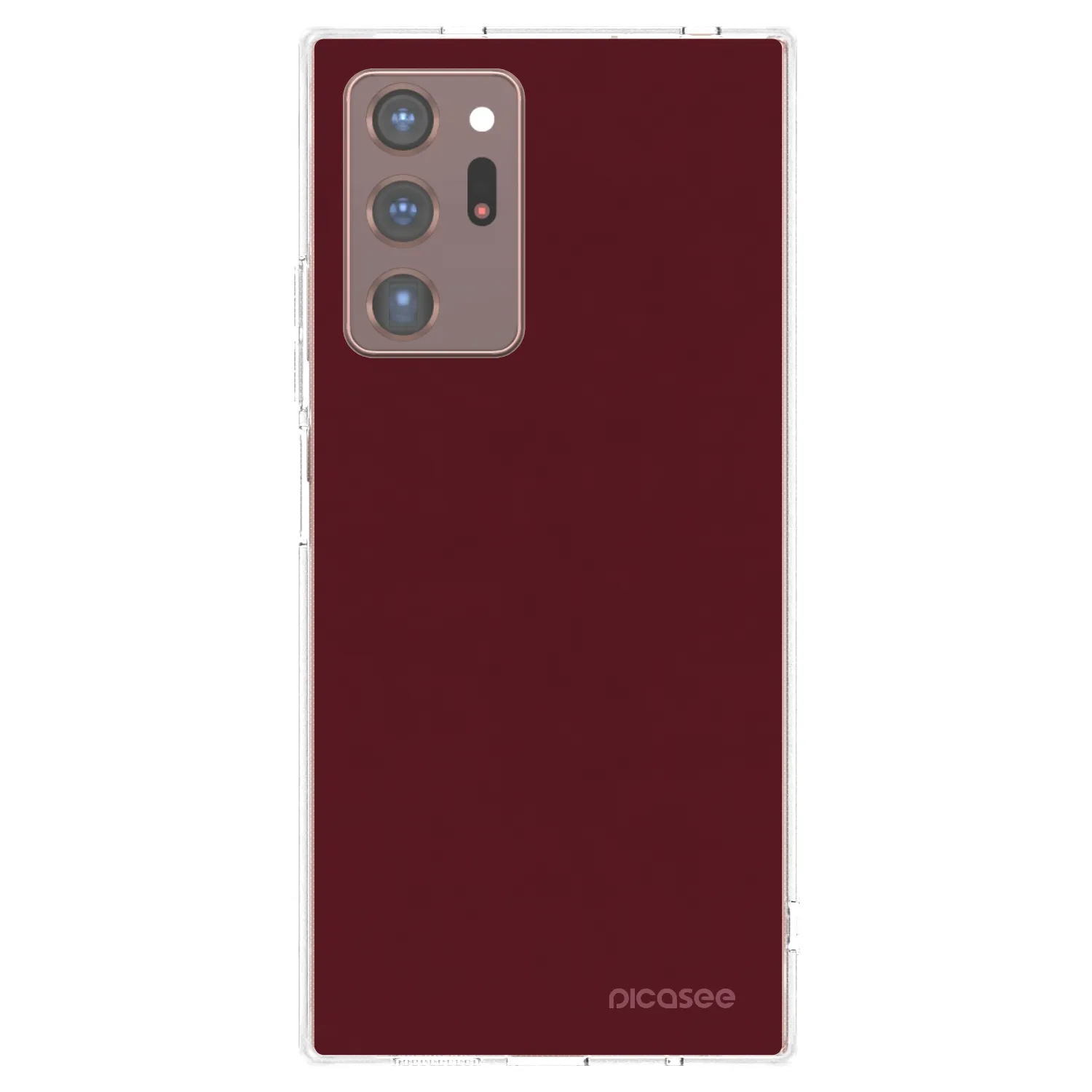 Picasee silikonski prozorni ovitek za Samsung Galaxy Note 20 Ultra - Burgundy red