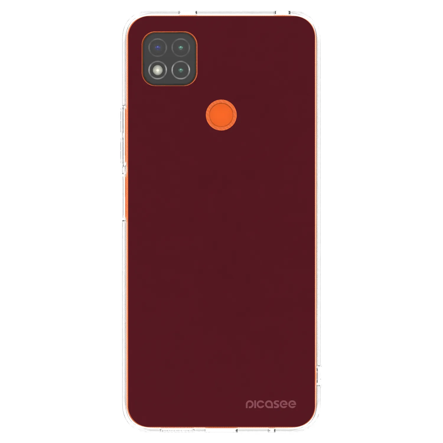 Picasee silikonski prozorni ovitek za Xiaomi Redmi 9C - Burgundy red