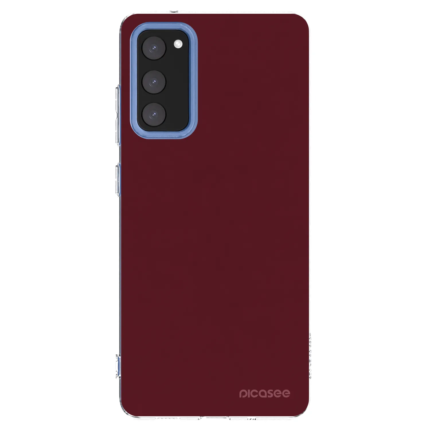 Picasee silikonski prozorni ovitek za Samsung Galaxy S20 FE - Burgundy red