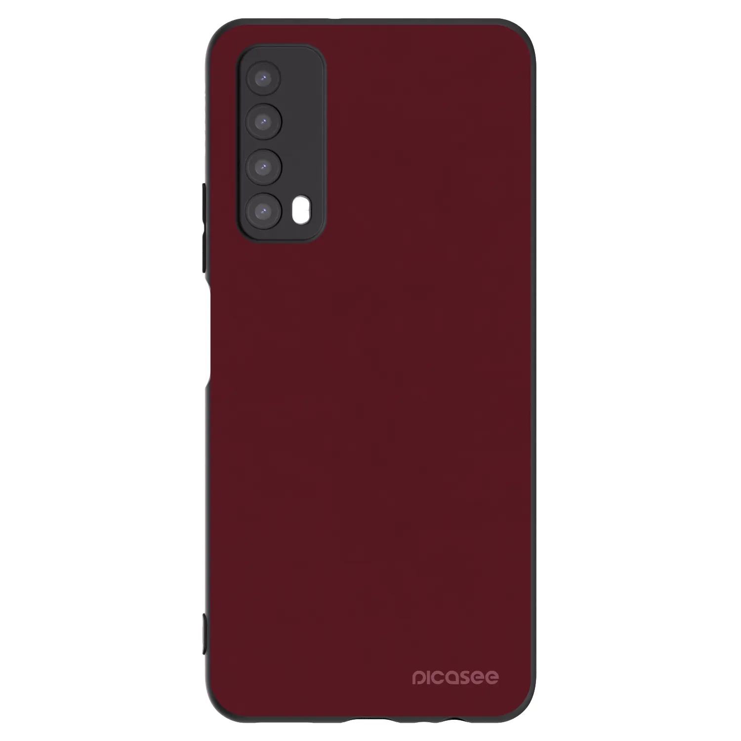 Picasee silikonski črni ovitek za Huawei P Smart 2021 - Burgundy red