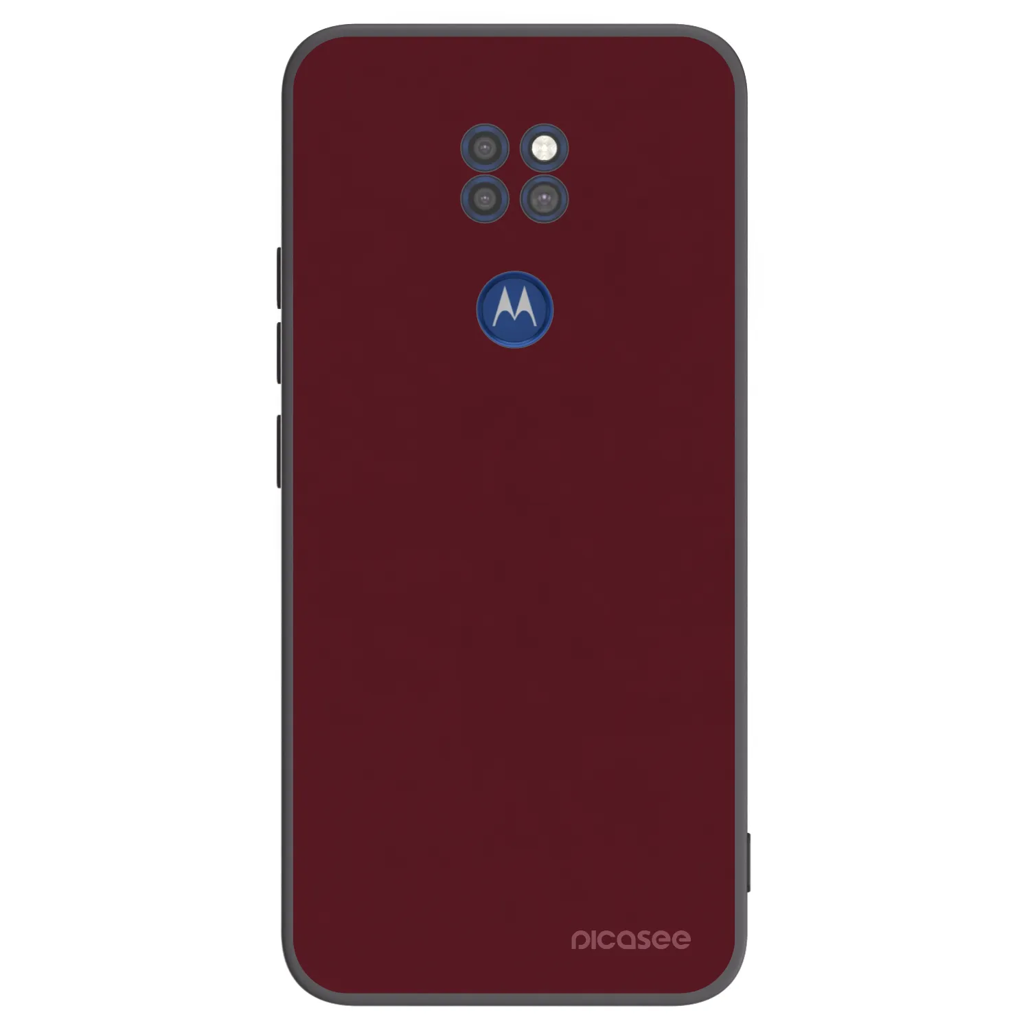 Picasee silikonski črni ovitek za Motorola Moto G9 Play - Burgundy red