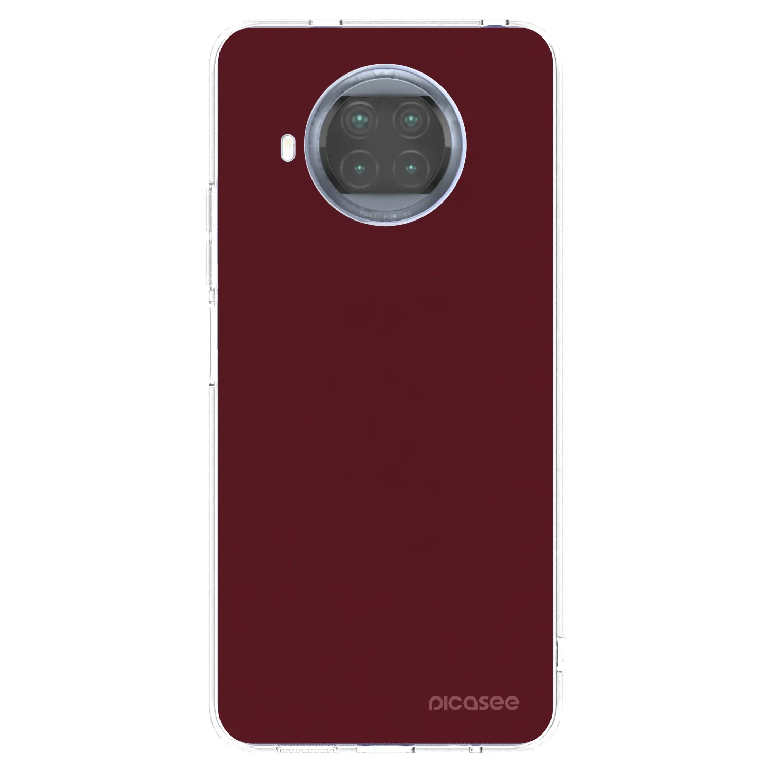 Picasee silikonski prozorni ovitek za Xiaomi Mi 10T Lite - Burgundy red
