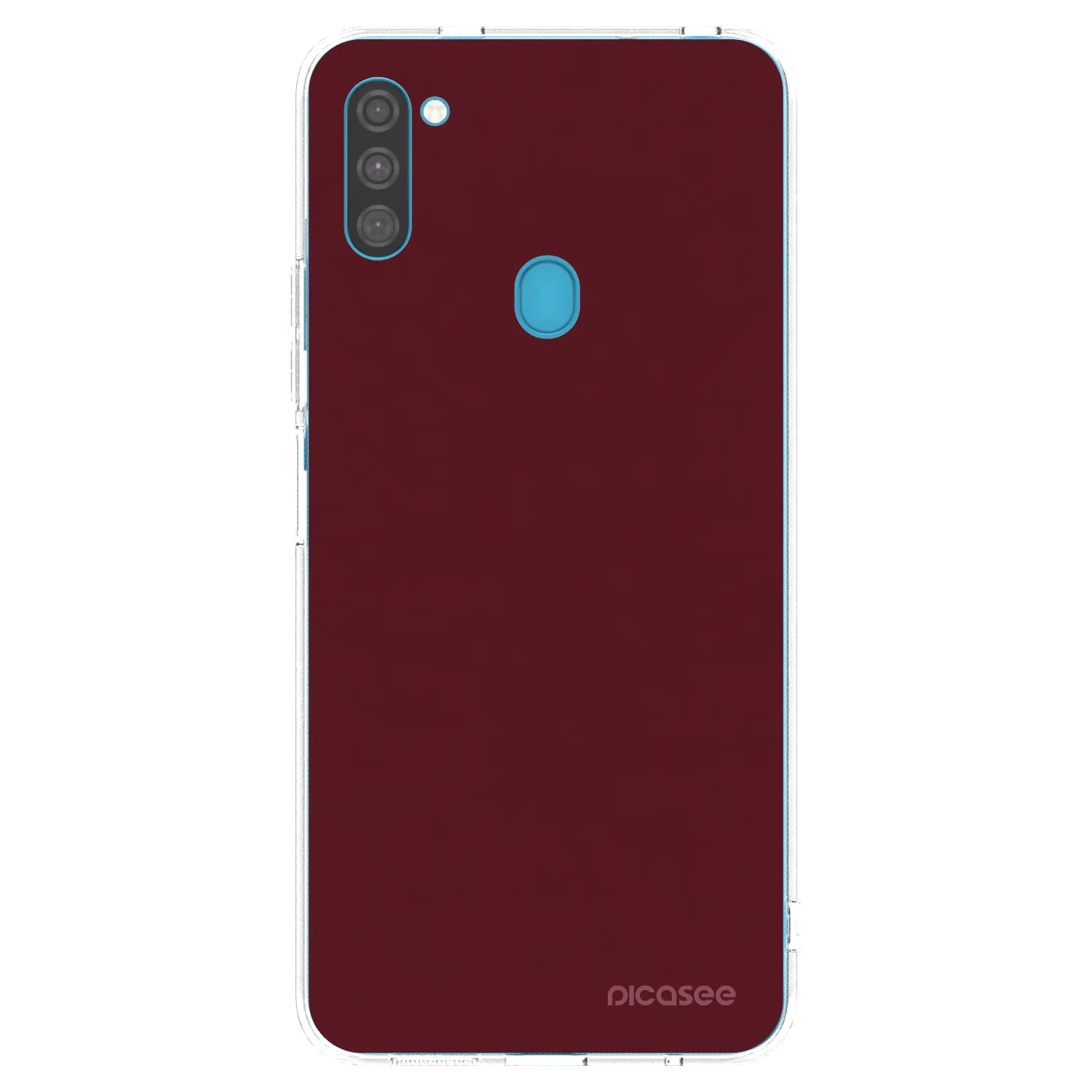 Picasee silikonski prozorni ovitek za Samsung Galaxy M11 - Burgundy red