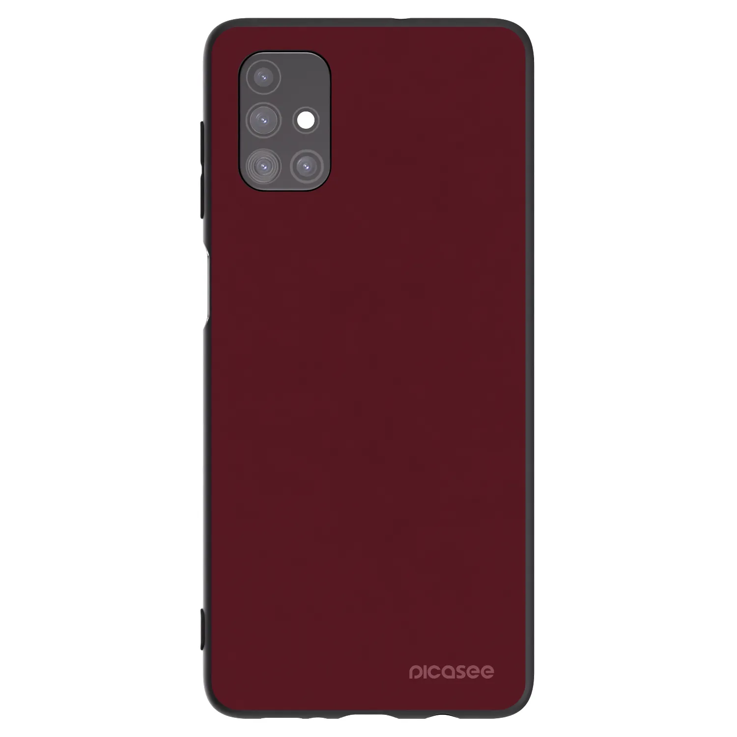 Picasee silikonski črni ovitek za Samsung Galaxy M51 M515F - Burgundy red
