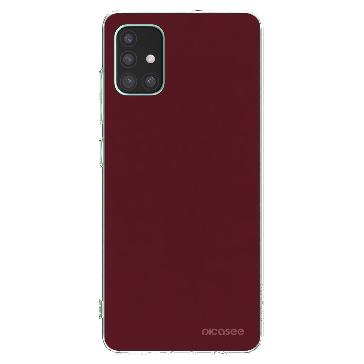 Picasee silikonski prozorni ovitek za Samsung Galaxy M51 M515F - Burgundy red