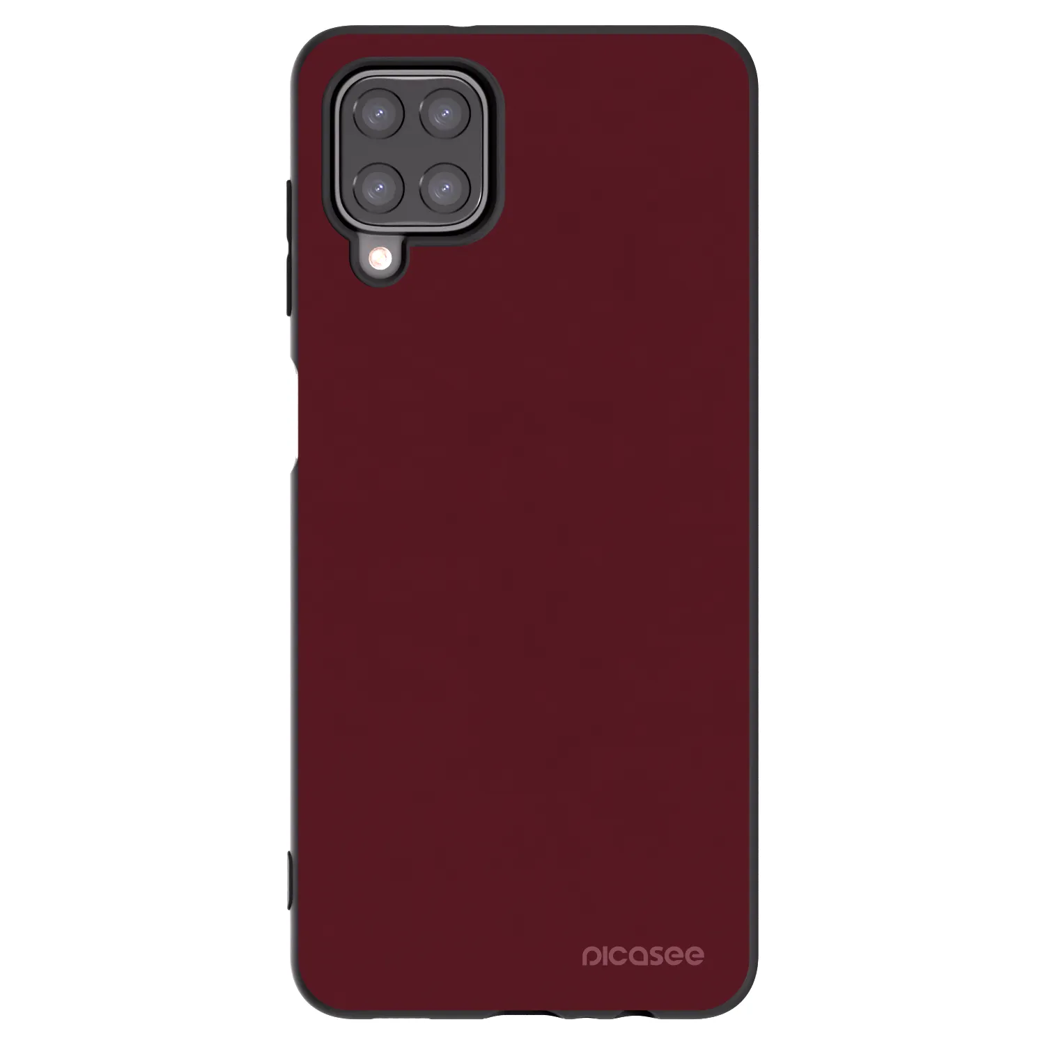 Picasee silikonski črni ovitek za Samsung Galaxy A12 A125F - Burgundy red