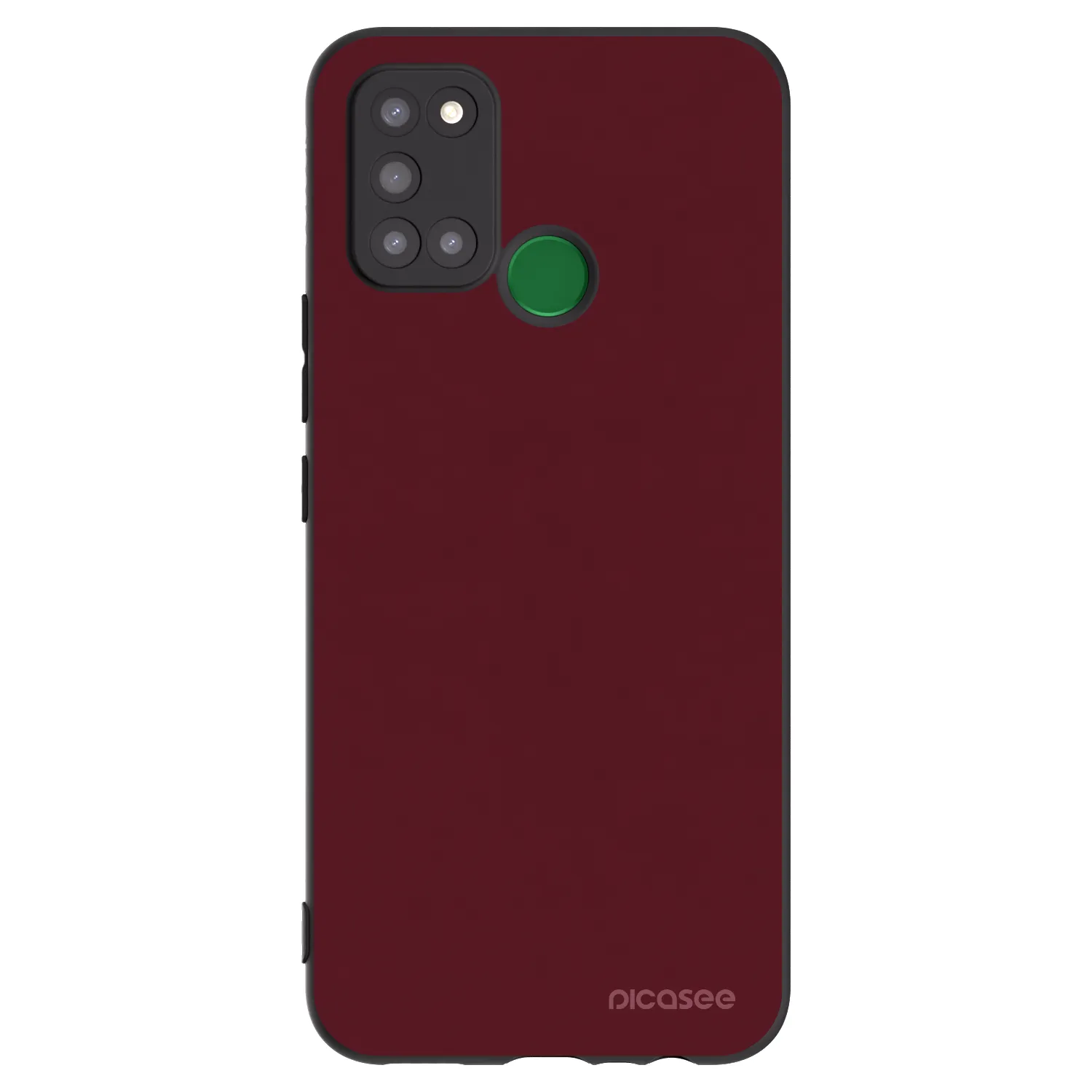 Picasee silikonski črni ovitek za Realme 7i - Burgundy red
