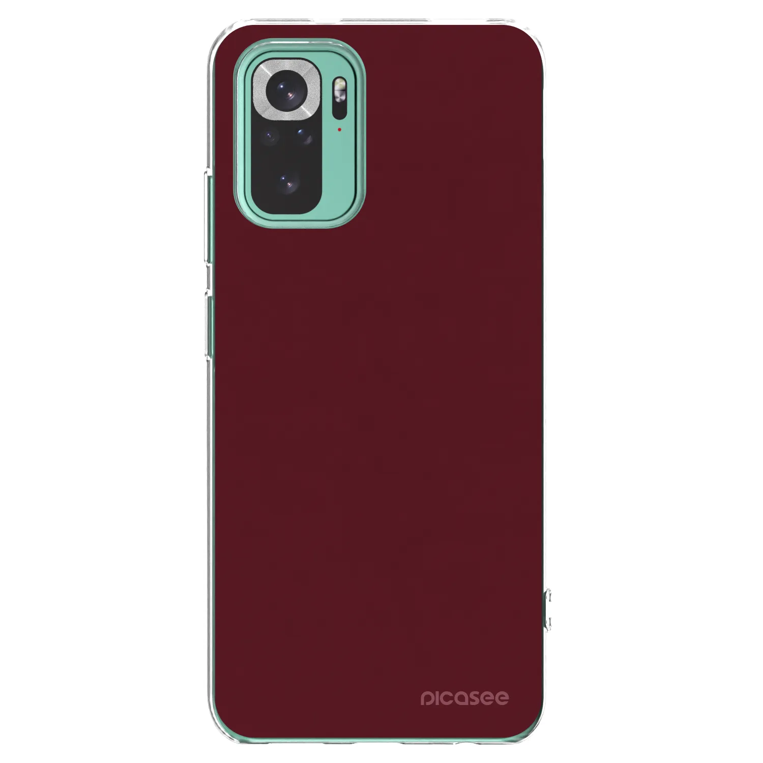 Picasee silikonski prozorni ovitek za Xiaomi Redmi Note 10 Pro - Burgundy red