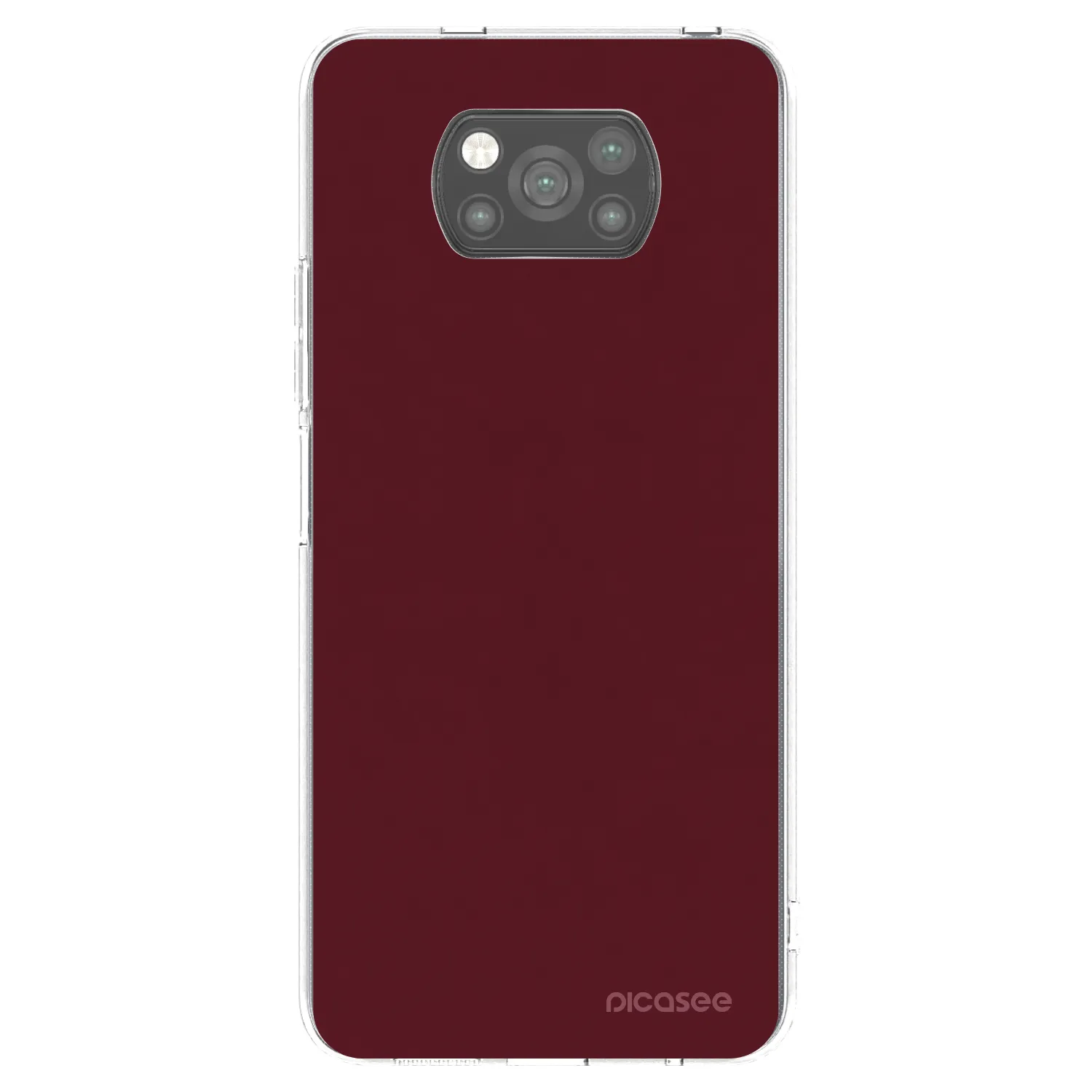Picasee silikonski črni ovitek za Xiaomi Poco X3 Pro - Burgundy red