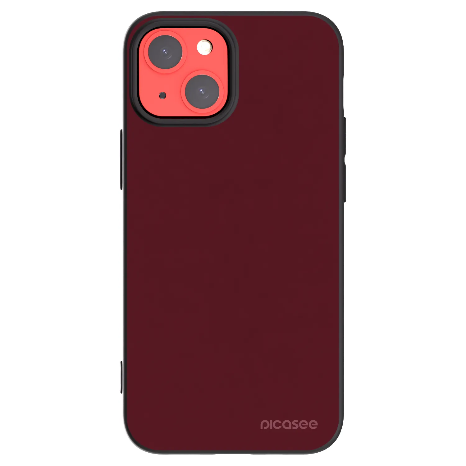 Picasee silikonski črni ovitek za Apple iPhone 13 mini - Burgundy red