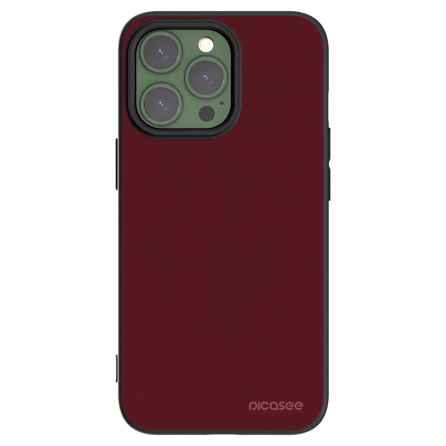 Picasee silikonski črni ovitek za Apple iPhone 13 Pro - Burgundy red