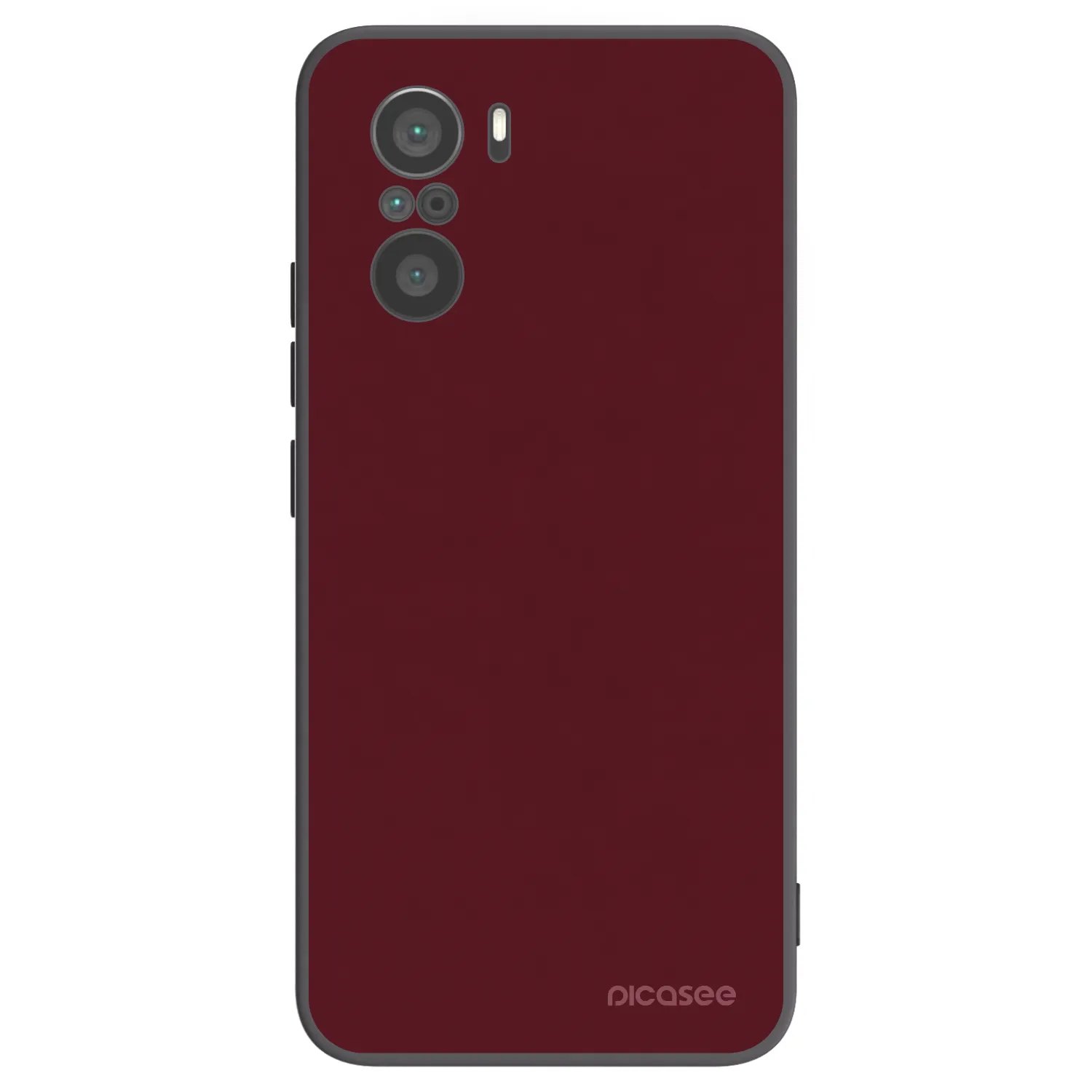 Picasee silikonski črni ovitek za Xiaomi Poco F3 - Burgundy red