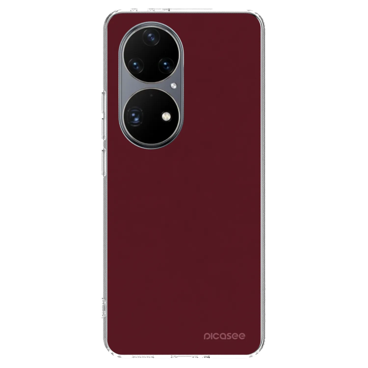 Picasee silikonski prozorni ovitek za Huawei P50 - Burgundy red