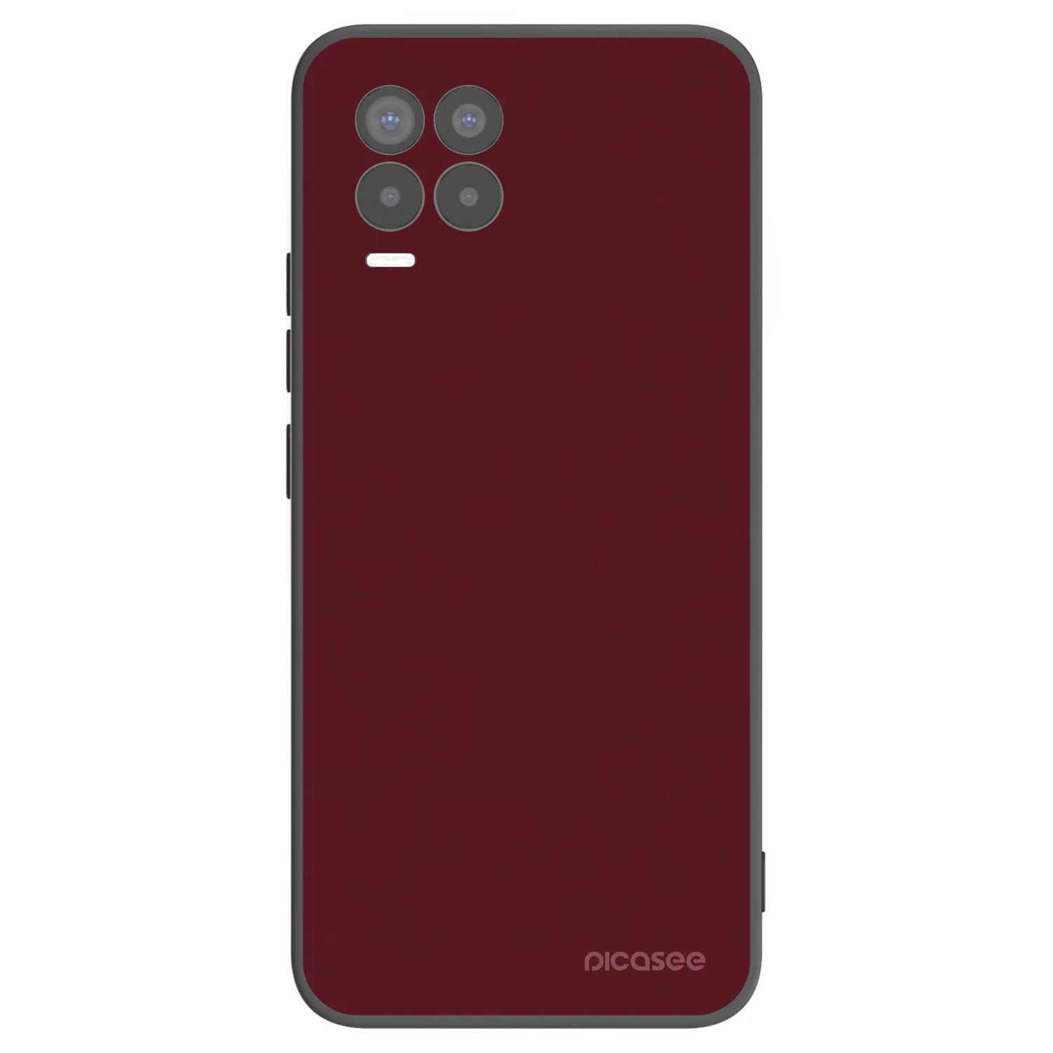 Picasee silikonski črni ovitek za Realme 8 4G - Burgundy red